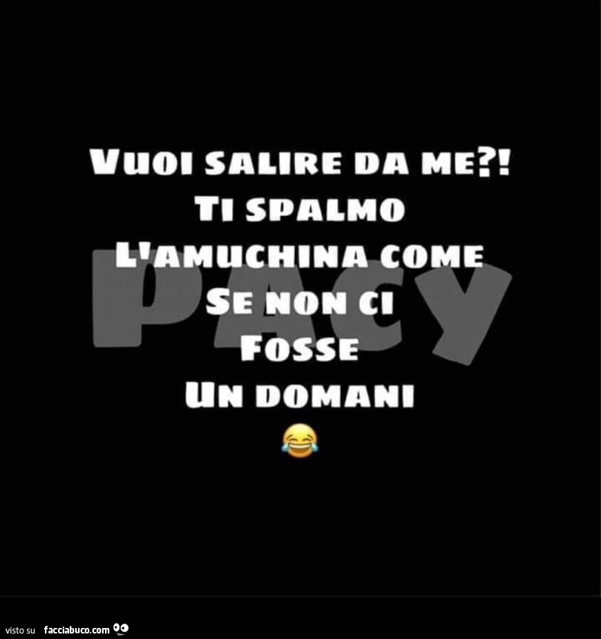 Vuol salire da me?! Ti spalmo l'amuchina come se non ci fosse un domani