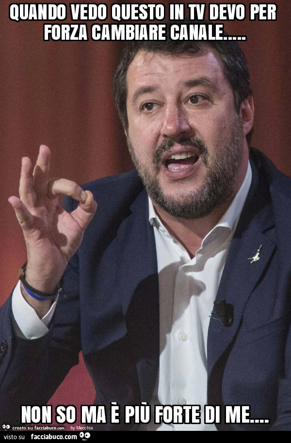 Quando vedo questo in tv devo per forza cambiare canale&hellip; non so ma è più forte di me