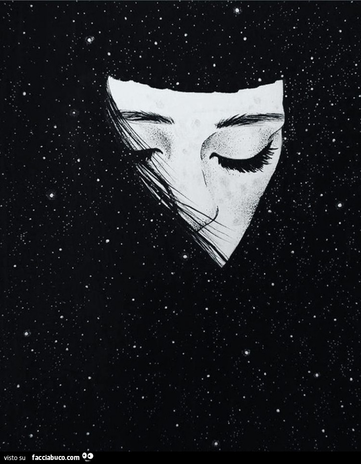 Volto su cielo stellato