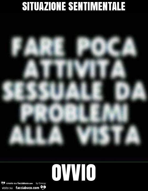Situazione sentimentale ovvio