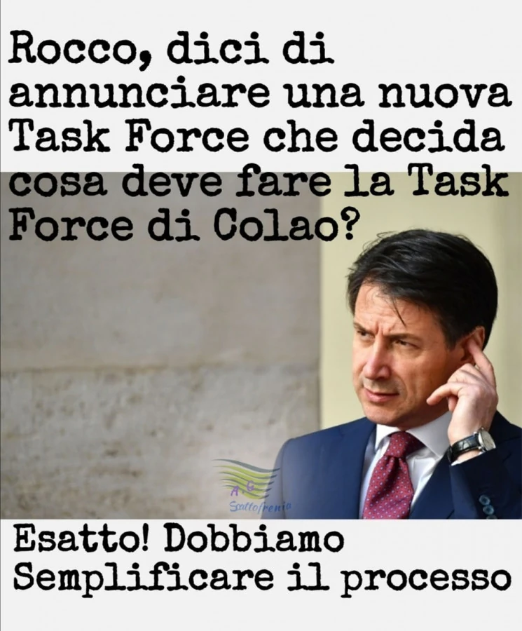 Rocco Casalino suggerisce a Giuseppe conte cosa e come dirlo. Task Force di Colao