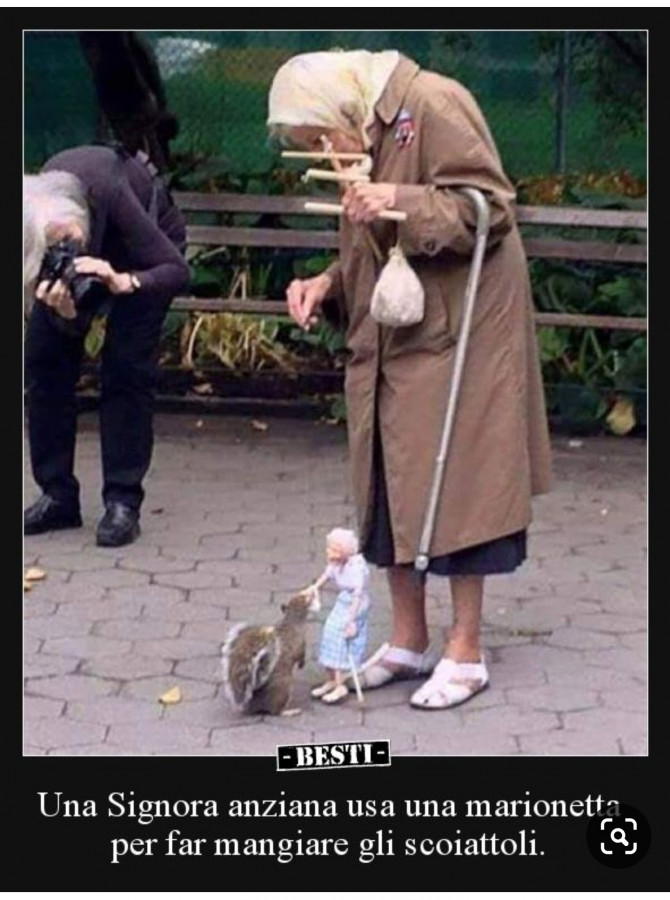 Nonnina e scoiattoli