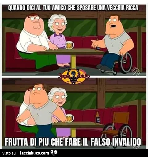 Quando dici al tuo amico che sposare una vecchia