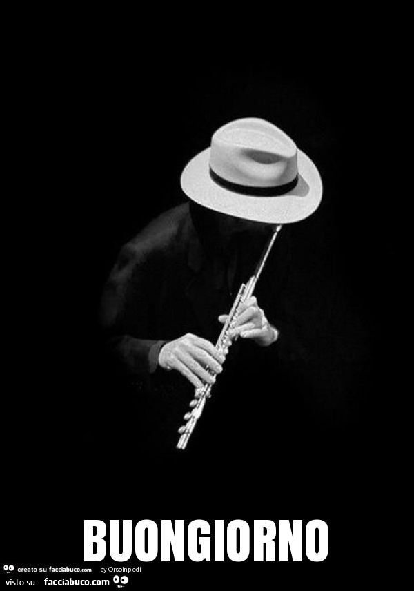 Suonando la tromba. Buongiorno