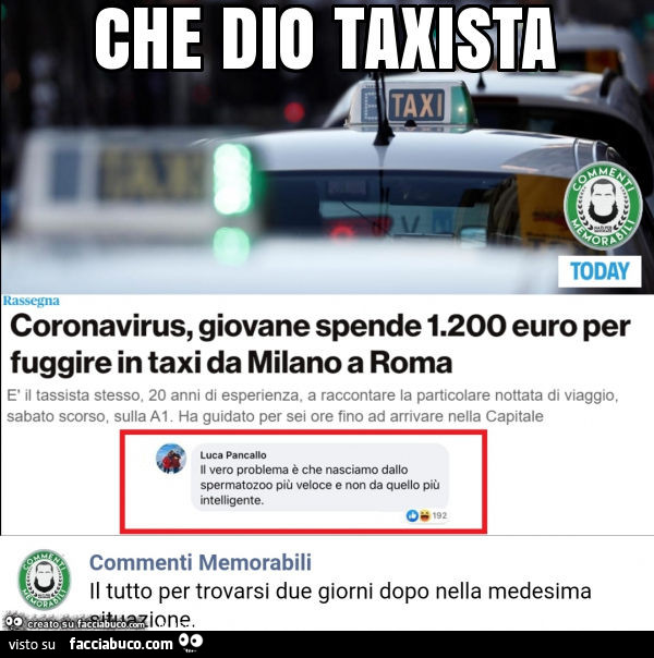 Che dio taxista