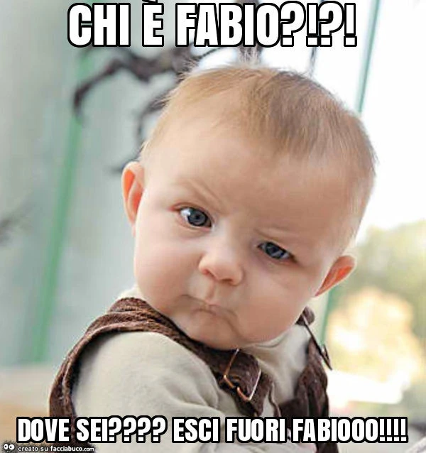 Chi è fabio?!?! Dove sei? Esci fuori fabiooo