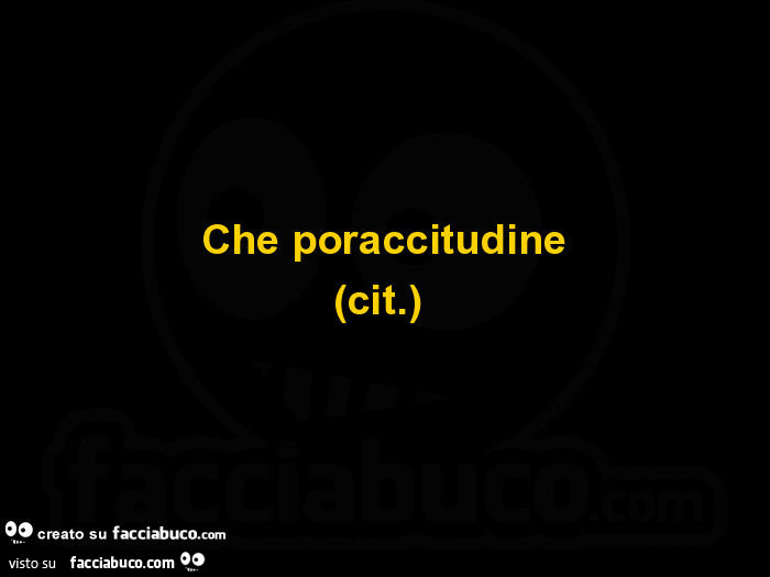 Che poraccitudine