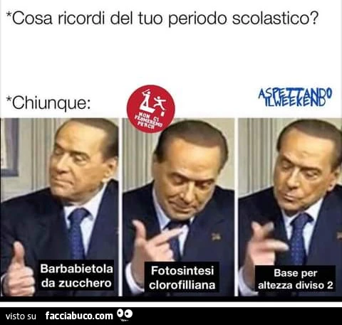 Cosa ricordi del tuo periodo scolastico chiunque