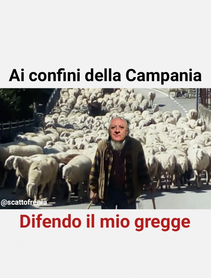 Ai confini della Campania de Luca difende il suo gregge