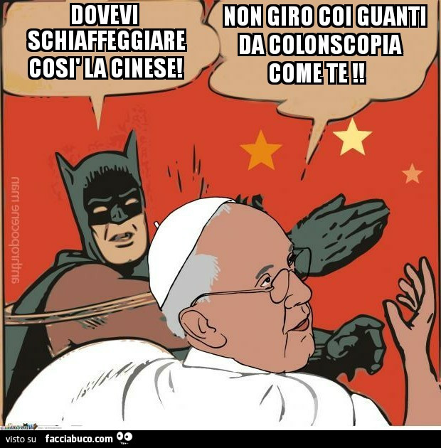 Batman papa schiaffo