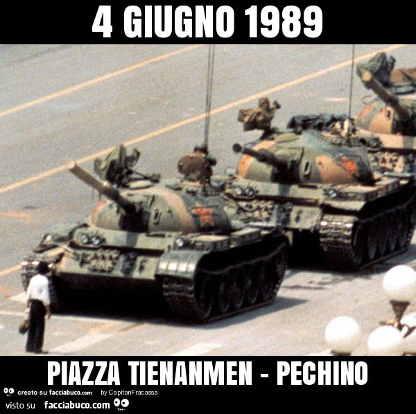 4 giugno 1989 piazza tienanmen - pechino