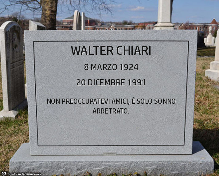 Walter chiari. Non preoccupatevi amici, è solo sonno arretrato