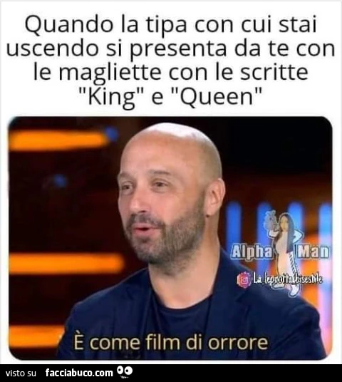 Quando la tipa con cui stai uscendo si presenta da te