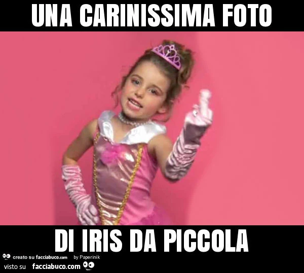 Una carinissima foto di iris da piccola