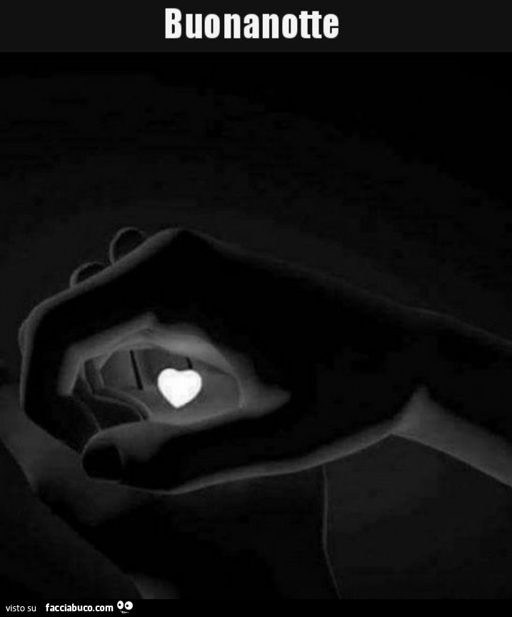 Cuoricino tra le mani. Buonanotte