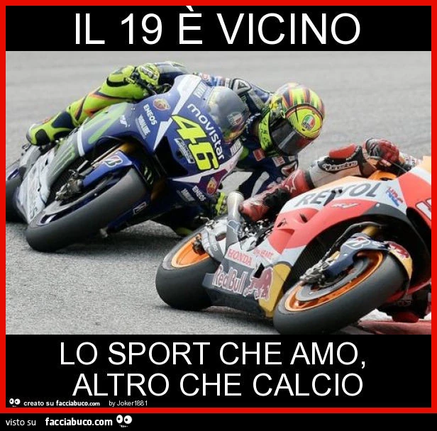 Il 19 è vicino lo sport che amo, altro che calcio