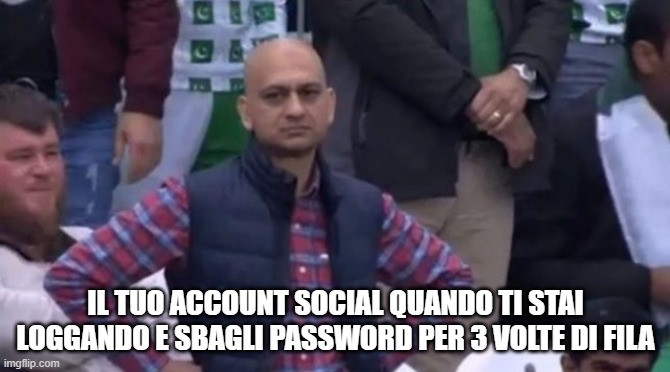 Il disappunto del tuo account Quando ti stai loggando e sbagli la password per 3 volte di fila
