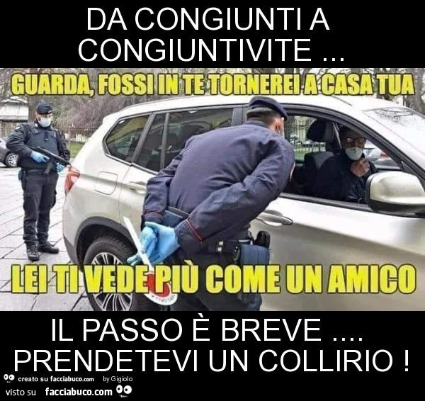 Da congiunti a congiuntivite&hellip; il passo è breve&hellip; prendetevi un collirio