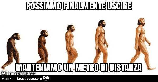 Possiamo finalmente uscire manteniamo un metro di distanza