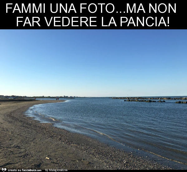 Fammi una foto&hellip; ma non far vedere la pancia
