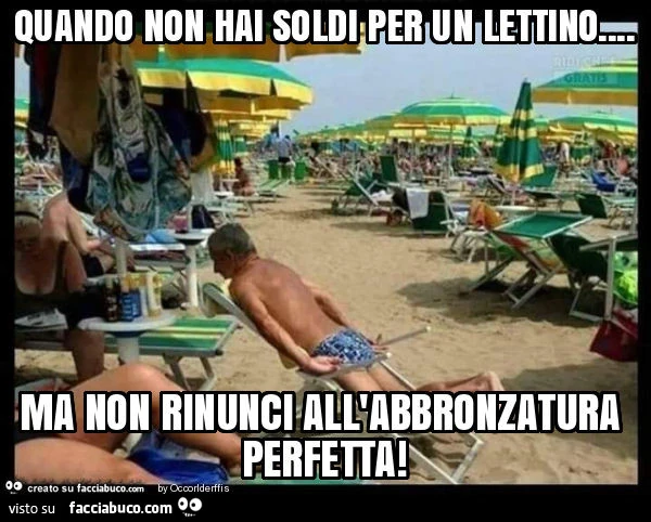 Quando non hai soldi per un lettino&hellip; ma non rinunci all'abbronzatura perfetta