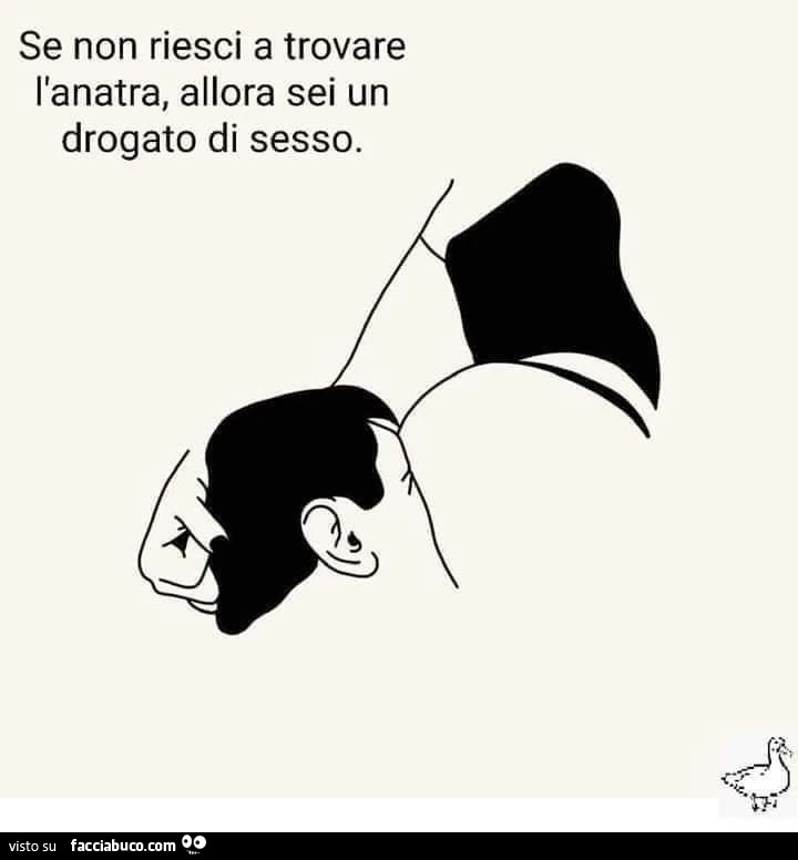 Se non riesci a trovare l'anatra, allora sei un drogato di sesso