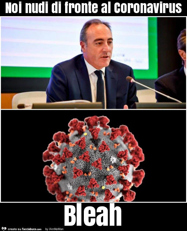 Noi nudi di fronte al coronavirus bleah