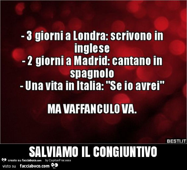 Salviamo il congiuntivo