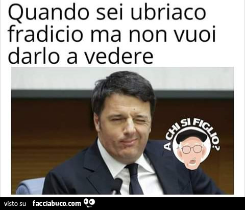 Quando sei ubriaco fradicio ma non vuoi darlo a vedere