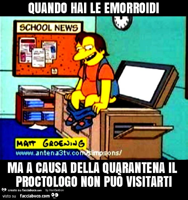 Quando hai le emorroidi ma a causa della quarantena il proctologo non può visitarti