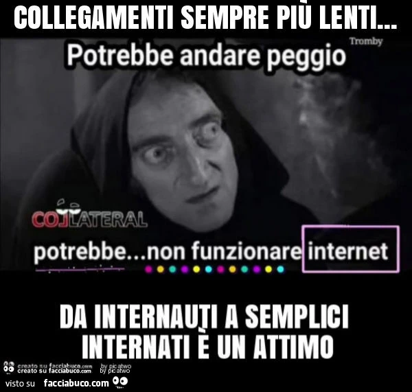 Collegamenti sempre più lenti
