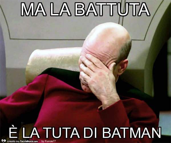 Ma la battuta È la tuta di batman