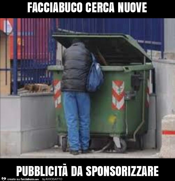 Facciabuco cerca nuove pubblicità da sponsorizzare