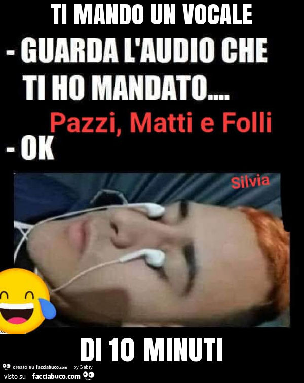 Ti mando un vocale di 10 minuti