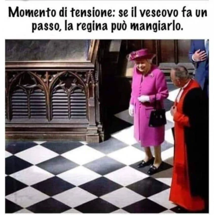 Momento di tensione se il vescovo fa un passo la regina può mangiarlo