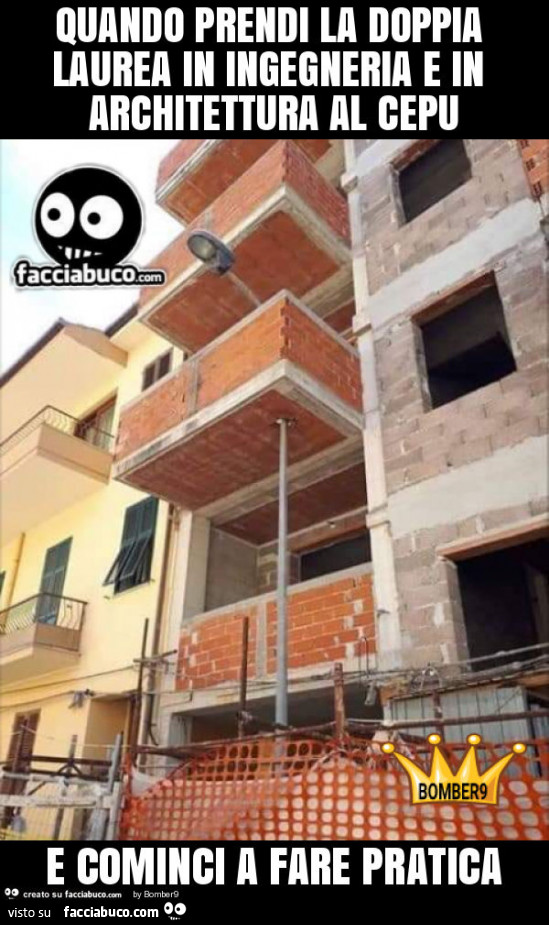 Quando prendi la doppia laurea in ingegneria e in architettura al cepu e cominci a fare pratica