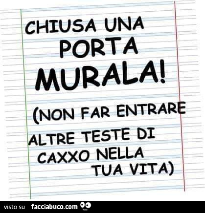 Chiusa una porta murala