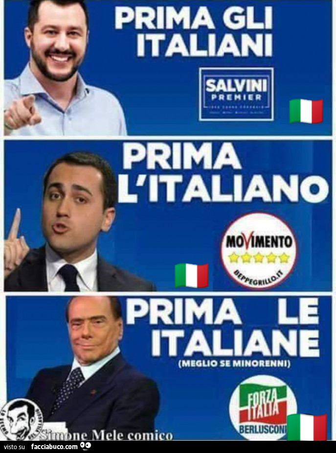 I tre italiani e politica