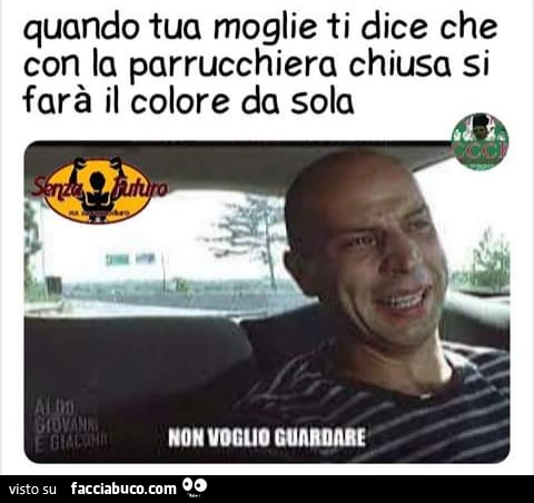 Quando tua moglie ti dice che con la parrucchiera chiusa tinta