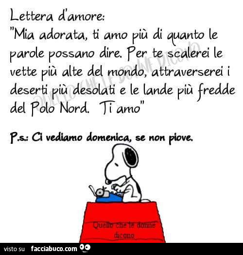Parole d'amore con la lettera o