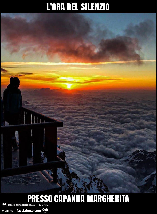 L'ora del silenzio presso capanna margherita