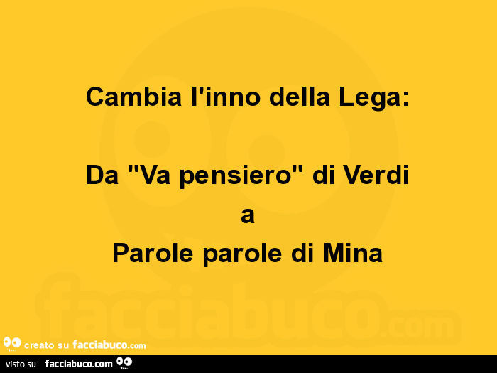 Cambia l'inno della lega: da "va pensiero" di verdi a parole parole di mina