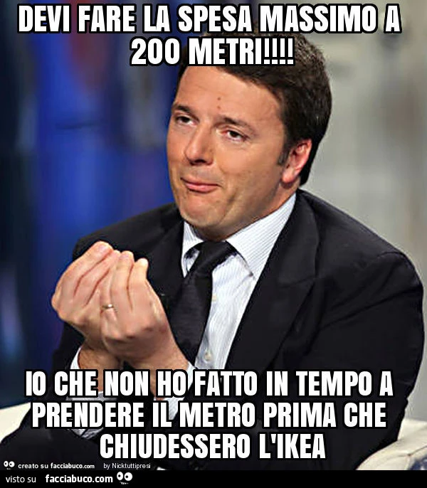 Devi fare la spesa massimo a 200 metri! Io che non ho fatto in tempo a prendere il metro prima che chiudessero l'ikea