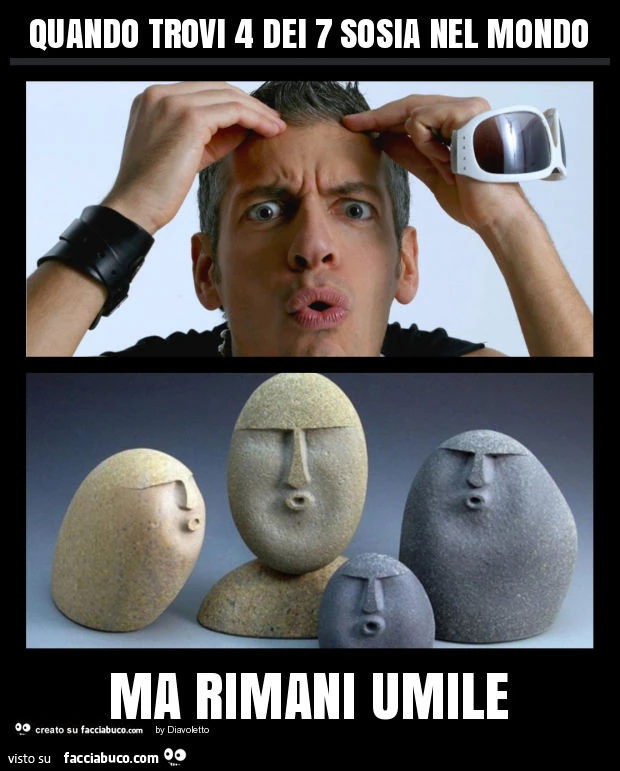 Quando trovi 4 dei 7 sosia nel mondo ma rimani umile