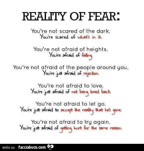 Reality of fear