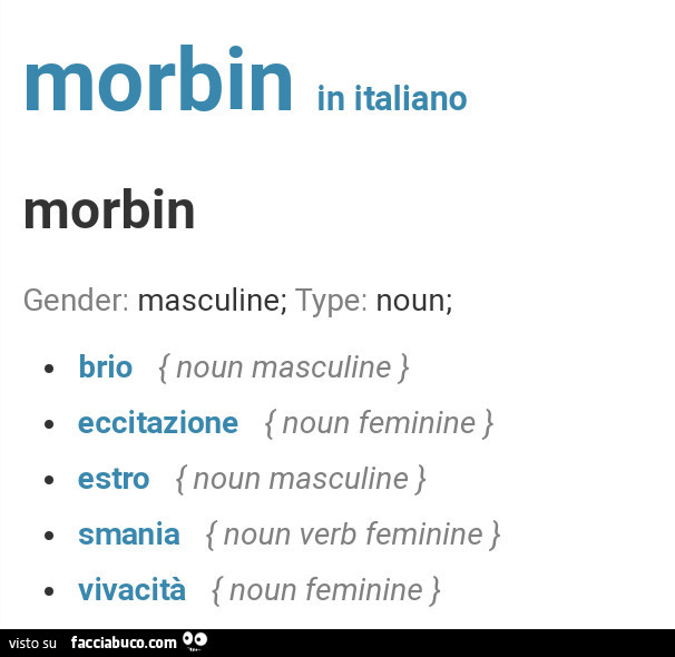 Morbin in italiano