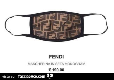 Fendi mascherina in seta monogram 190 €