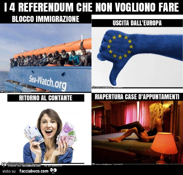 I 4 referendum che non vogliono fare
