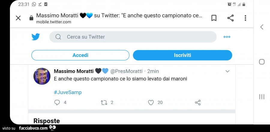 Moratti: e anche questo campionato ce lo siamo levato dai maroni