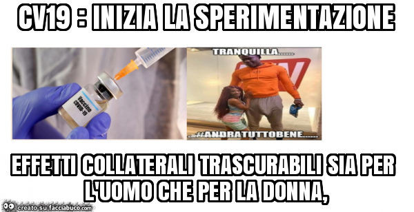 Cv19: inizia la sperimentazione effetti collaterali trascurabili sia per l'uomo che per la donna